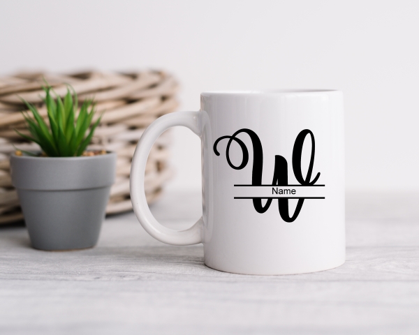 Letter W Monogram Mug